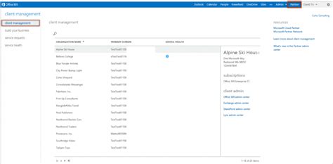 office 365 partner admin center.